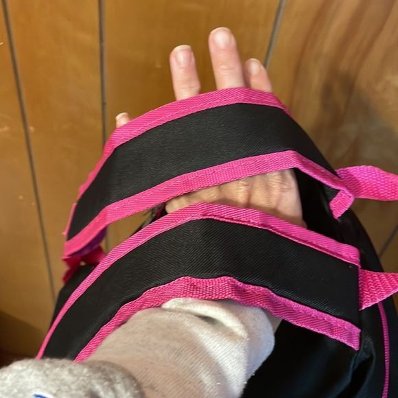 •JOJO SIWA• BLACK/PINK LARGE POCKET BACKPACK/BOOKBAG EUC - Picture 6 of 11